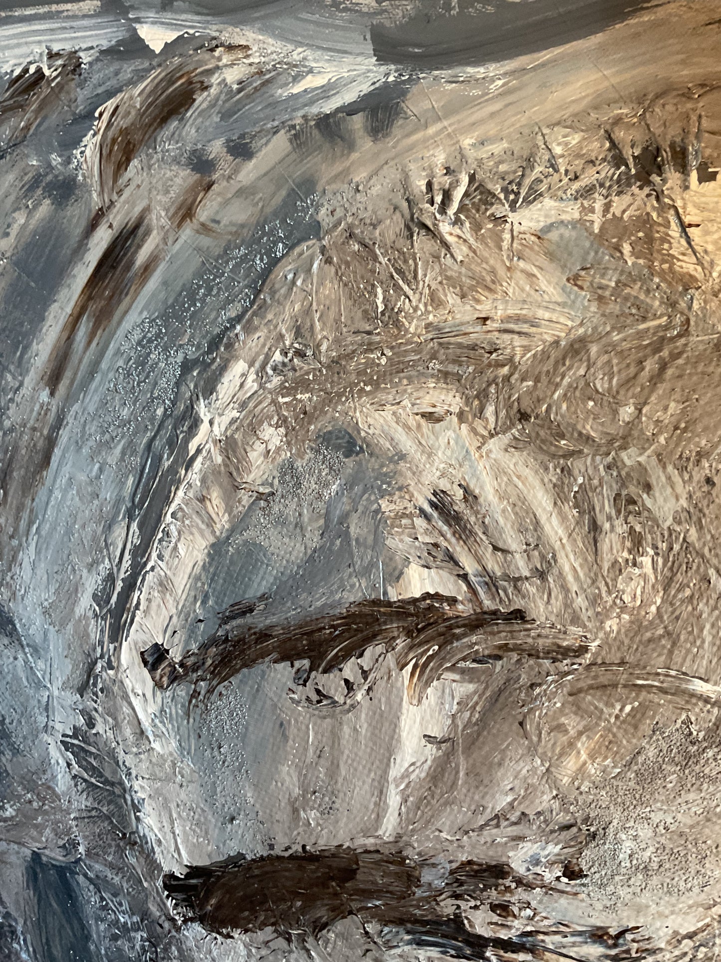 Abstraktes Acrylgemälde "Struktur in Bewegung" – handgemalt, Unikat, signiert | AcrylSeele