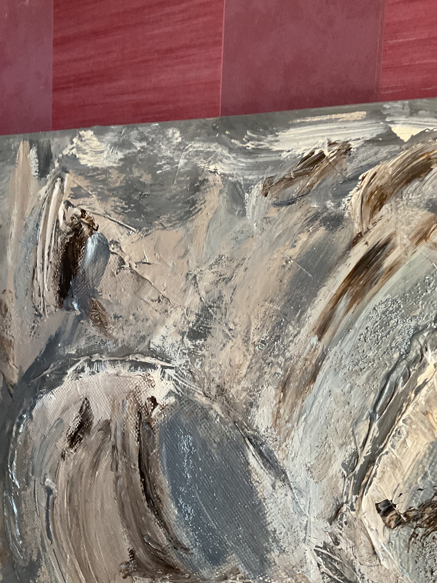 Abstraktes Acrylgemälde "Struktur in Bewegung" – handgemalt, Unikat, signiert | AcrylSeele