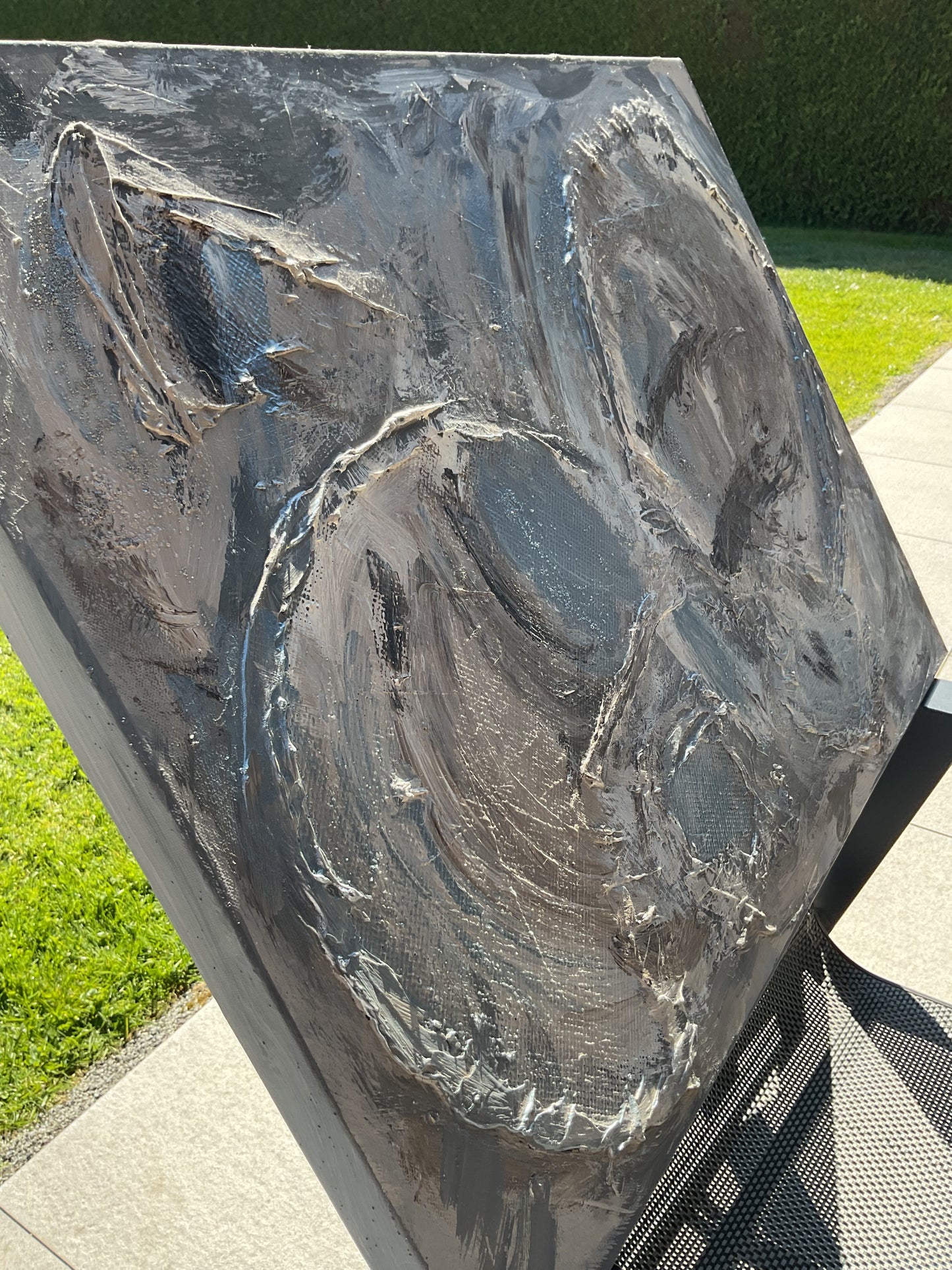 Abstraktes Acrylgemälde "Struktur in Bewegung" – handgemalt, Unikat, signiert | AcrylSeele
