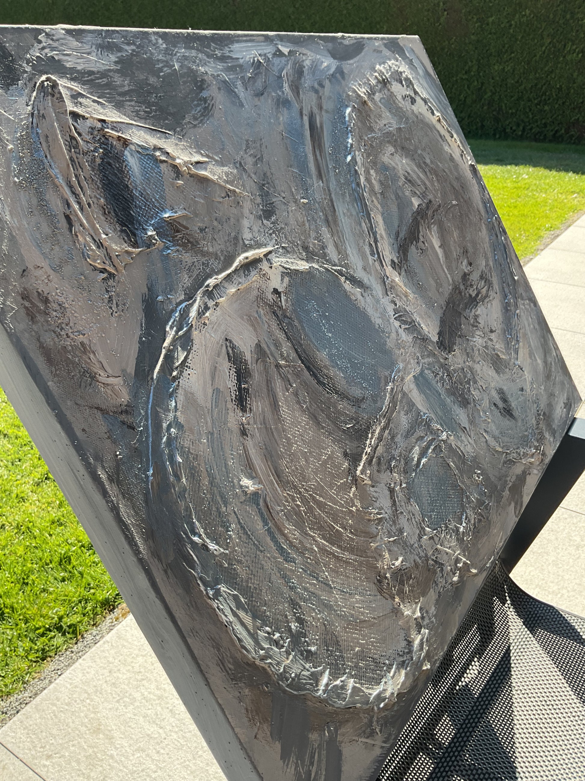 Abstraktes Acrylgemälde "Struktur in Bewegung" – handgemalt, Unikat, signiert | AcrylSeele