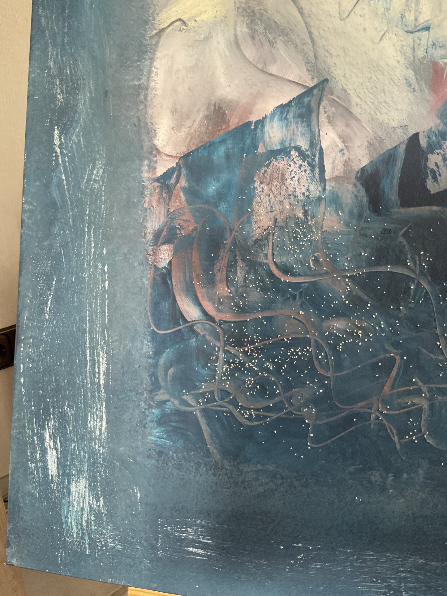 Abstraktes Acrylgemälde "Zwischen Stille und Gezeiten" – handgemalt, Unikat, signiert | AcrylSeele
