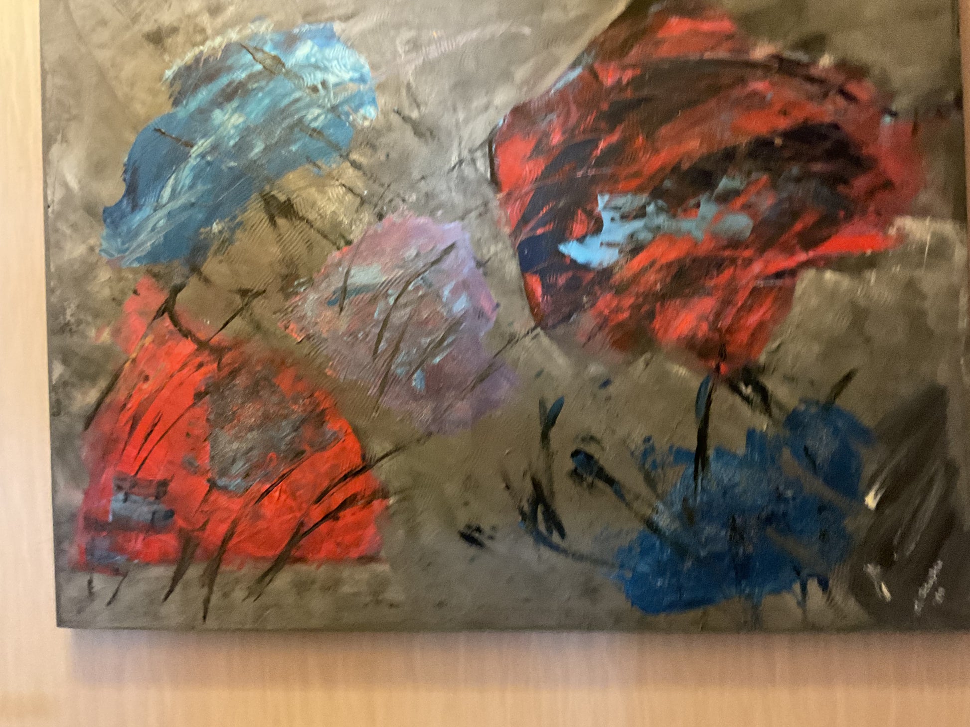 Abstraktes Acrylgemälde "Hilferuf der Farben" – handgemalt, Unikat, signiert | AcrylSeele