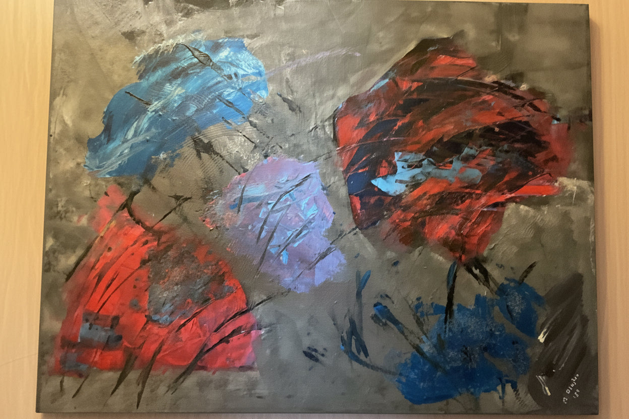 Abstraktes Acrylgemälde "Hilferuf der Farben" – handgemalt, Unikat, signiert | AcrylSeele
