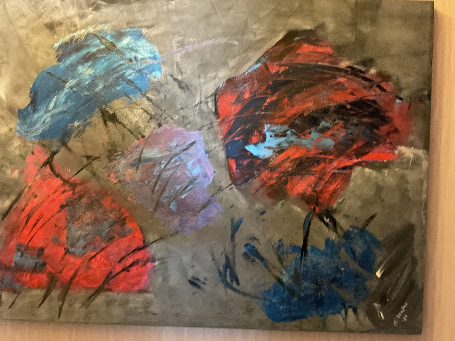 Abstraktes Acrylgemälde "Hilferuf der Farben" – handgemalt, Unikat, signiert | AcrylSeele