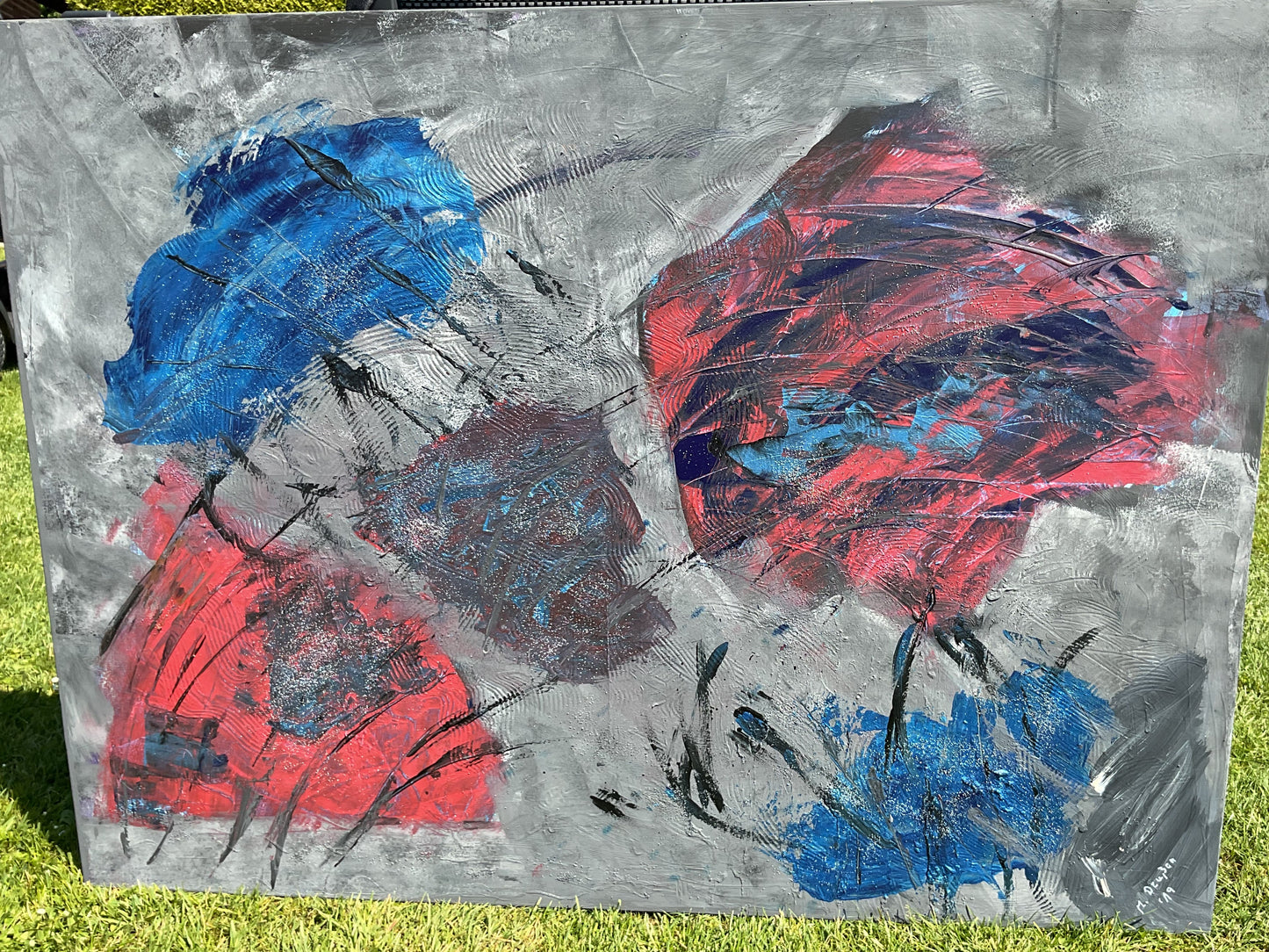 Abstraktes Acrylgemälde "Hilferuf der Farben" – handgemalt, Unikat, signiert | AcrylSeele