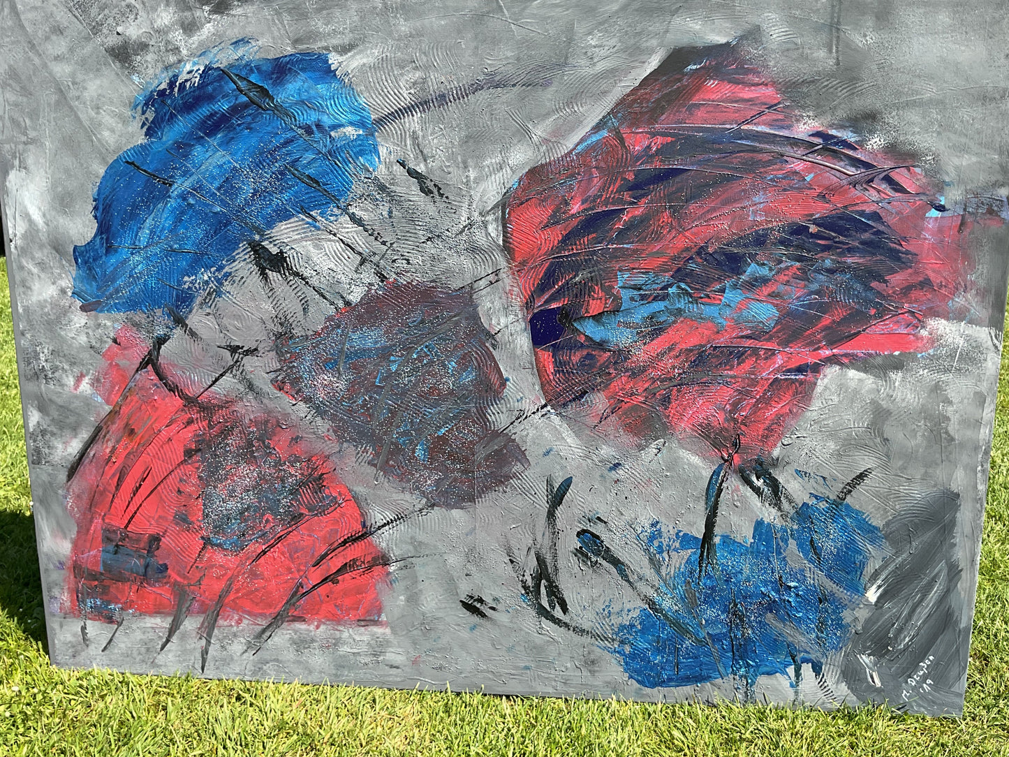 Abstraktes Acrylgemälde "Hilferuf der Farben" – handgemalt, Unikat, signiert | AcrylSeele