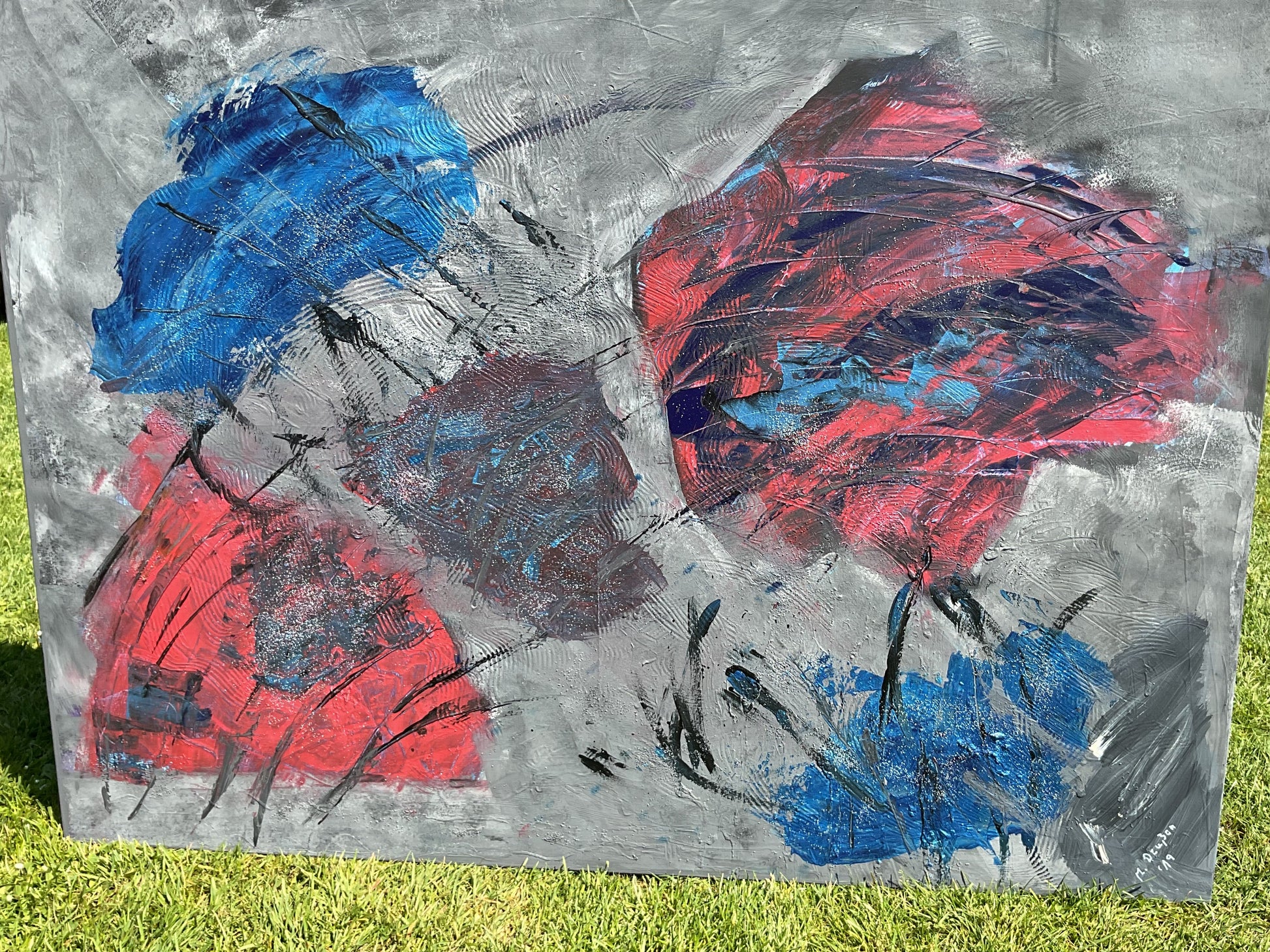 Abstraktes Acrylgemälde "Hilferuf der Farben" – handgemalt, Unikat, signiert | AcrylSeele