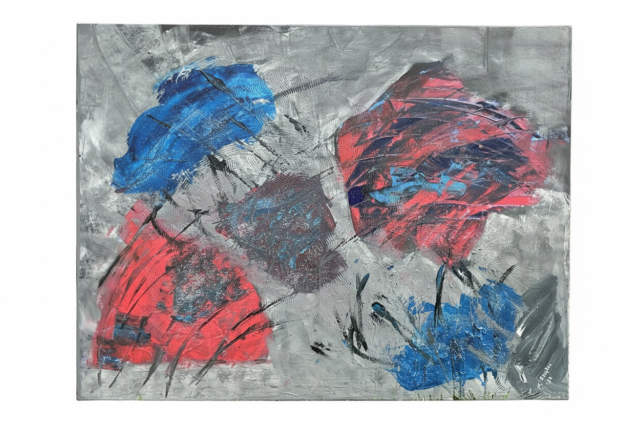 Abstraktes Acrylgemälde "Hilferuf der Farben" – handgemalt, Unikat, signiert | AcrylSeele