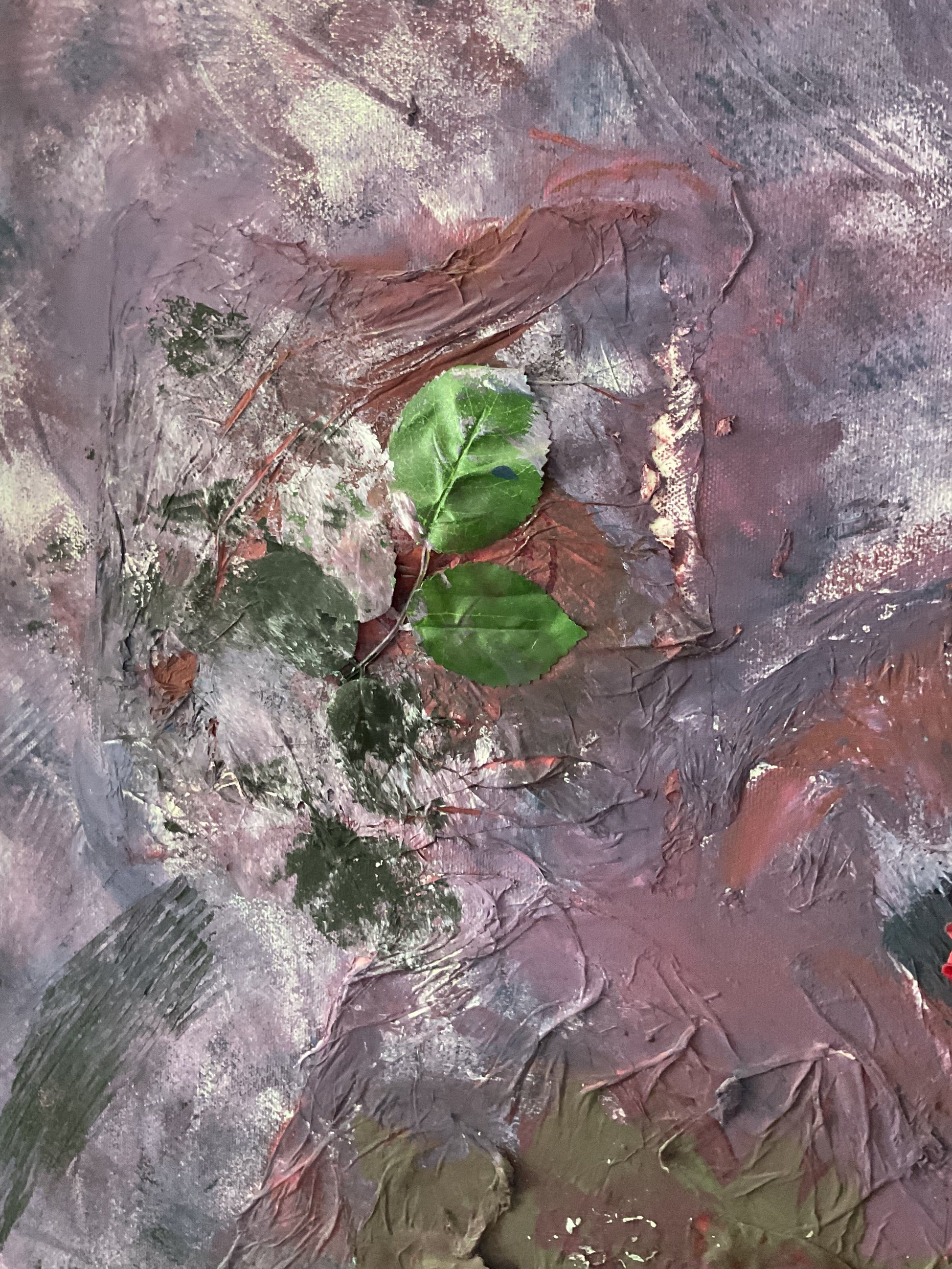 Abstraktes Acrylgemälde "Wer die Rose liebt, erträgt auch ihren Dorn!" – handgemalt, Unikat, signiert | AcrylSeele
