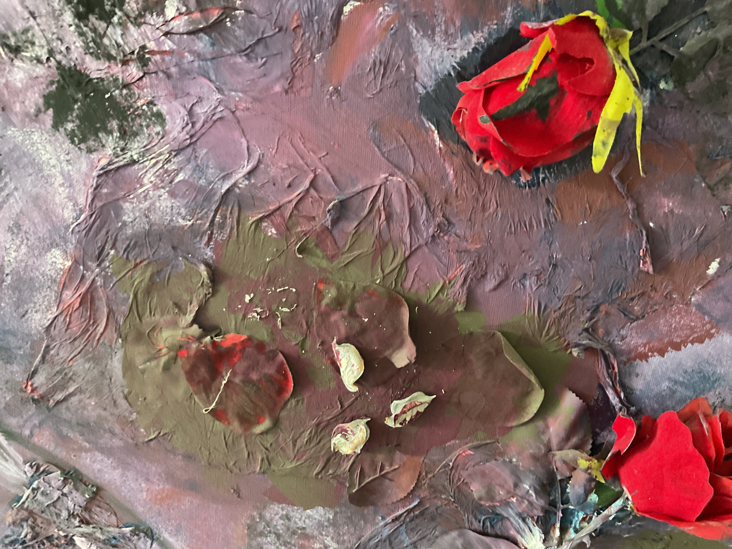 Abstraktes Acrylgemälde "Wer die Rose liebt, erträgt auch ihren Dorn!" – handgemalt, Unikat, signiert | AcrylSeele