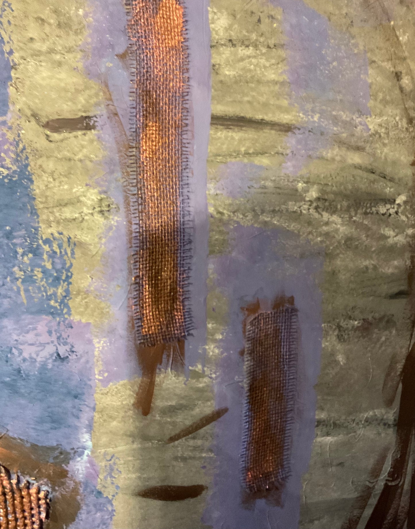 Mystic – Detailaufnahme Strukturelemente in Blau und Gold