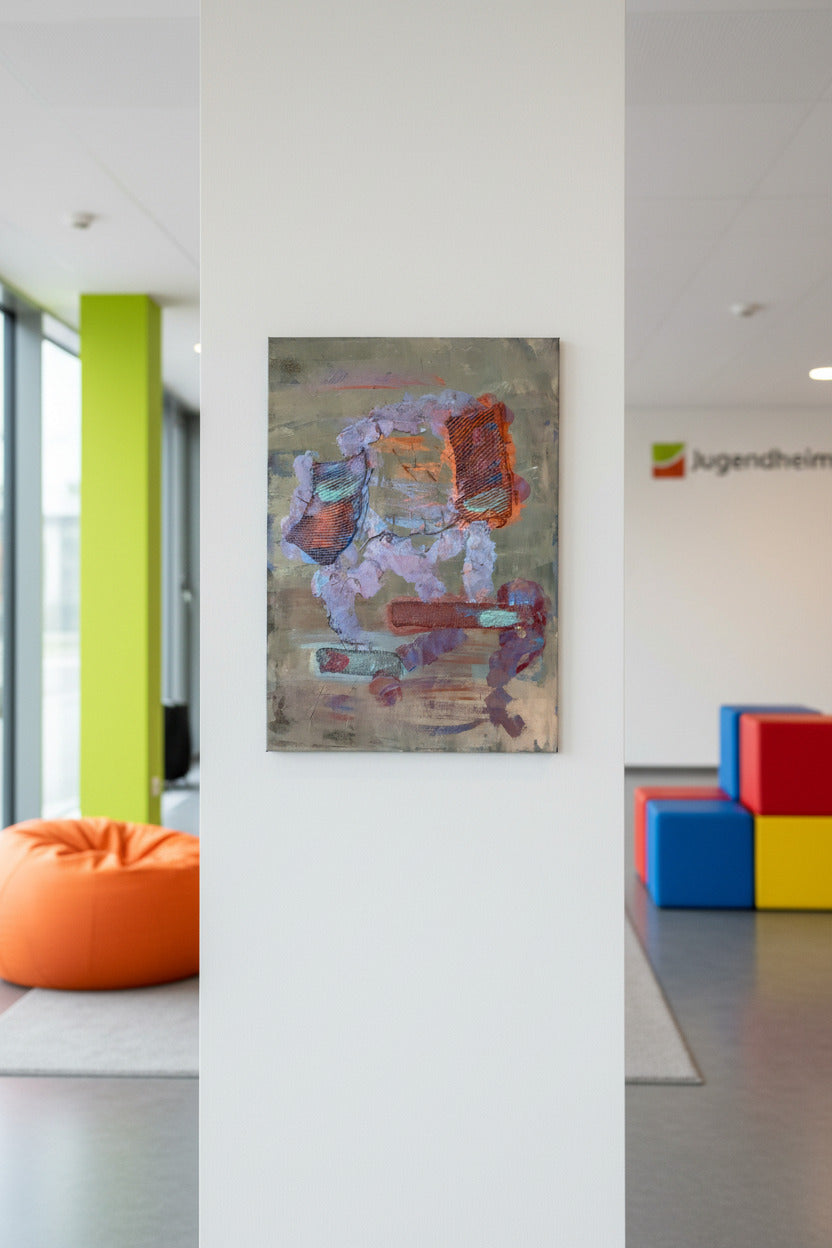 Verbundenheit – Abstraktes Acrylgemälde, 100 × 68 cm, Unikat, signiert