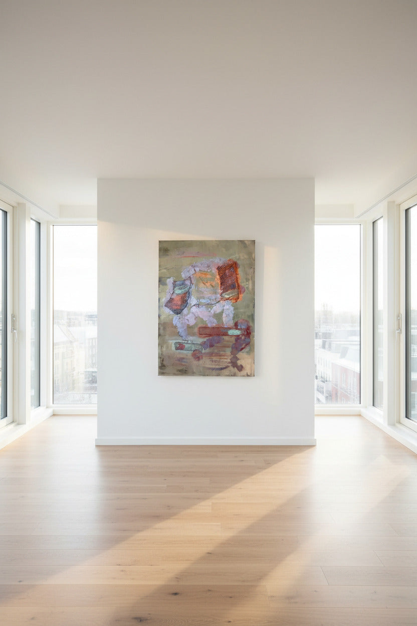 Verbundenheit – Abstraktes Acrylgemälde, 100 × 68 cm, Unikat, signiert