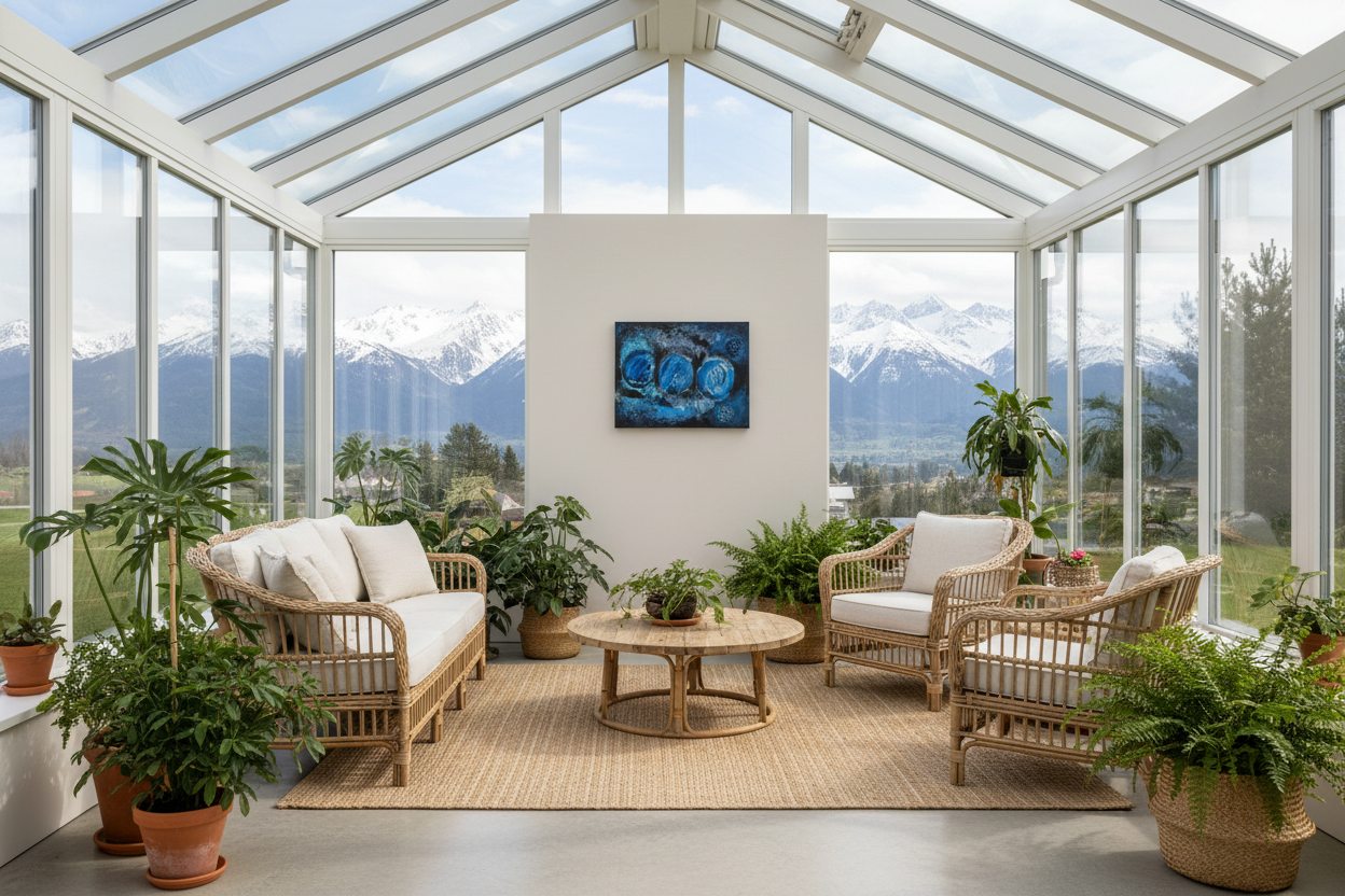 Mondtrilogie in Blue – Wintergarten quer