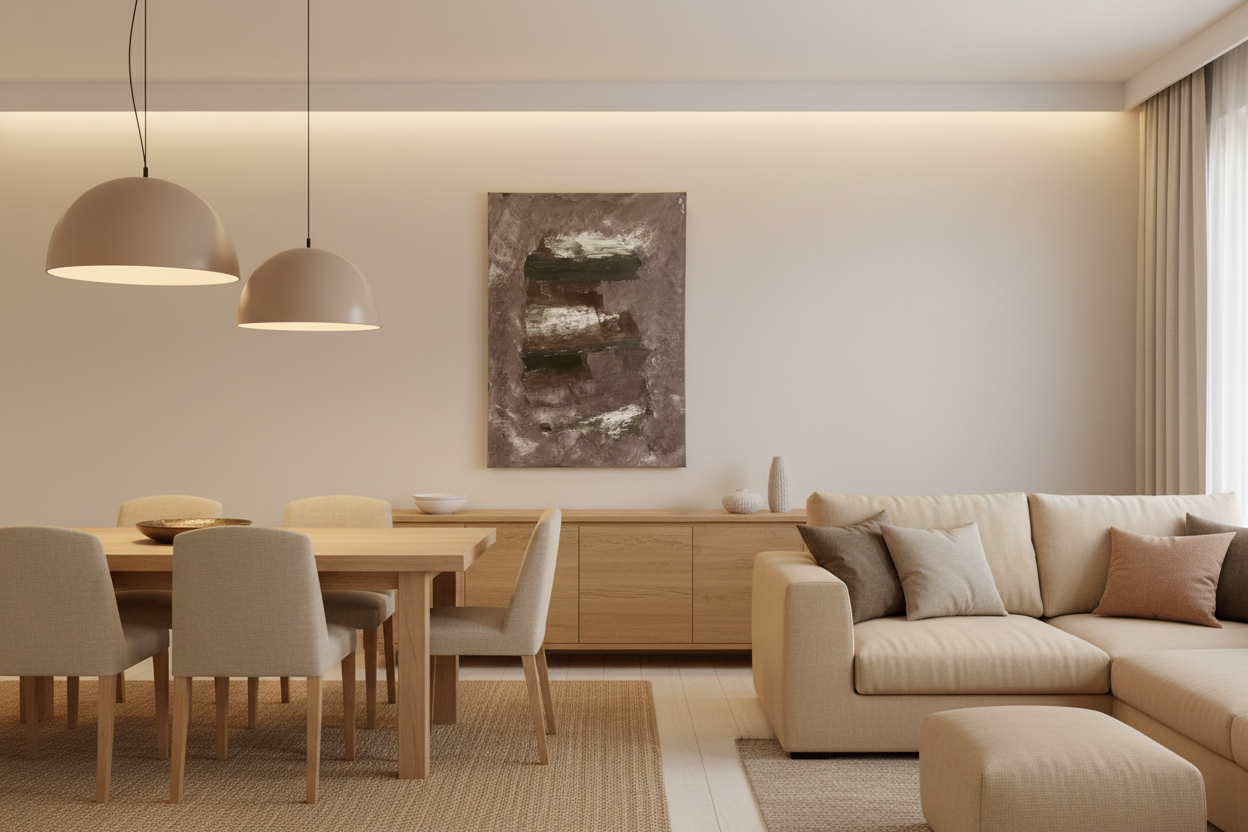 Zwischen Erde und Licht – Wohnzimmer/Esszimmer